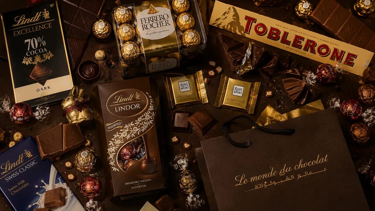 Sélection de chocolats et pralinés Le Monde du Chocolat